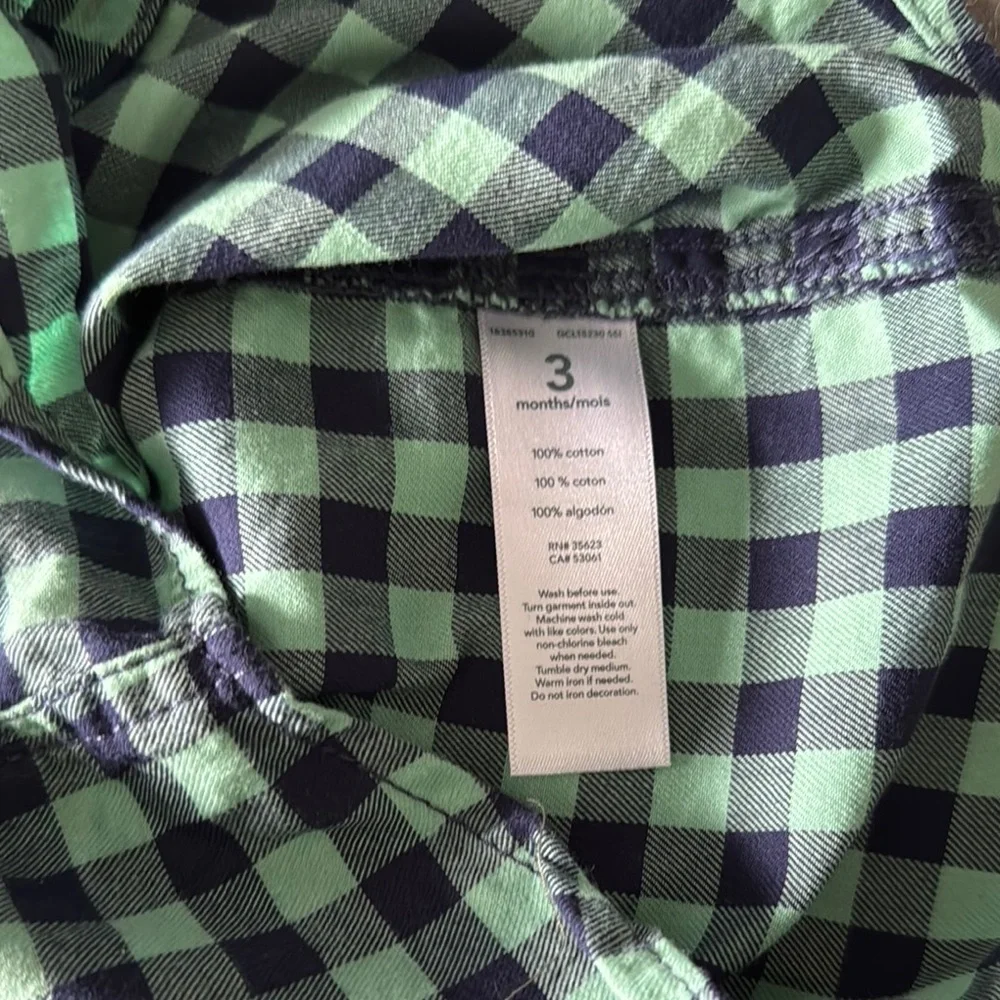 Carter’s Blue Green Plaid Button-Down Shirt | 3M